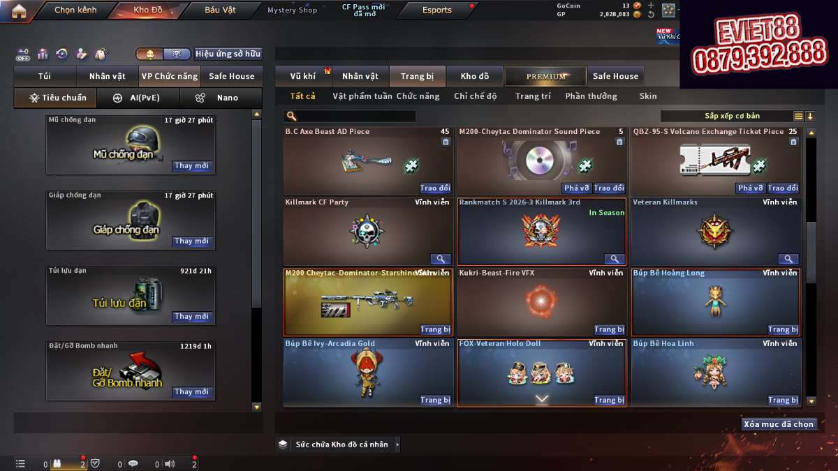 shop acc cf uy tin gia re